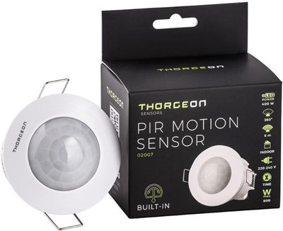 Enzo thorgeon bewegingsmelder inbouw plafond 360 graden plat wit - 3900526