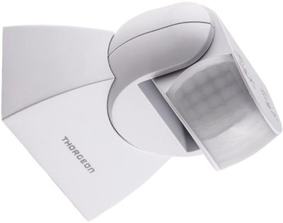 Rilevatore di movimento Thorgeon da parete a parete 180 gradi ip65 orientabile bianco - 3900504
