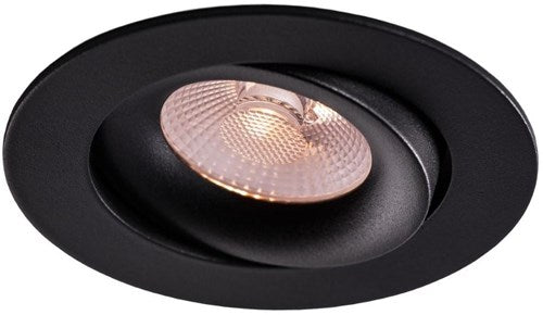Enzo thorgeon led inbouwspot 8,2w dimtowarm 96mm rond verstelbaar zwart - led4681