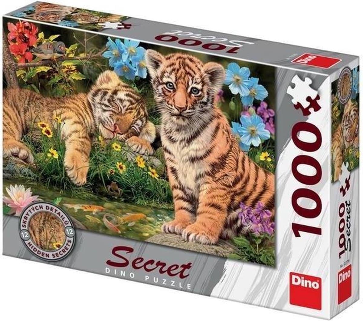 Dinotoys Dino Puzzle - Tigres con secretos ocultos - 1000 piezas