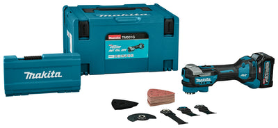 Multiherramienta makita tm001gz03 xgt 40 v max sin baterías ni cargador, con set de accesorios en m-box - tm001gz03