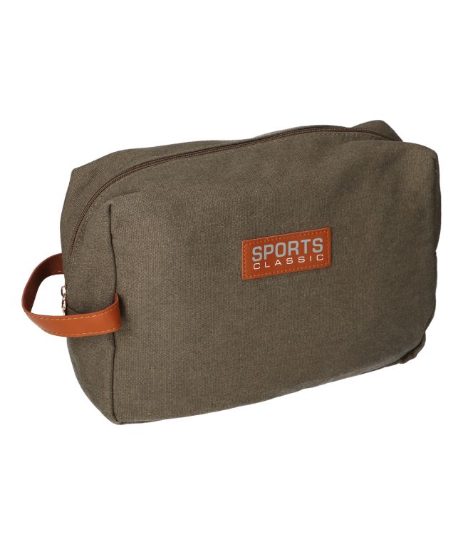 Viajero Bolsas para el baño Box Sports Canvas Brown Grey 30 cm x 20 cm