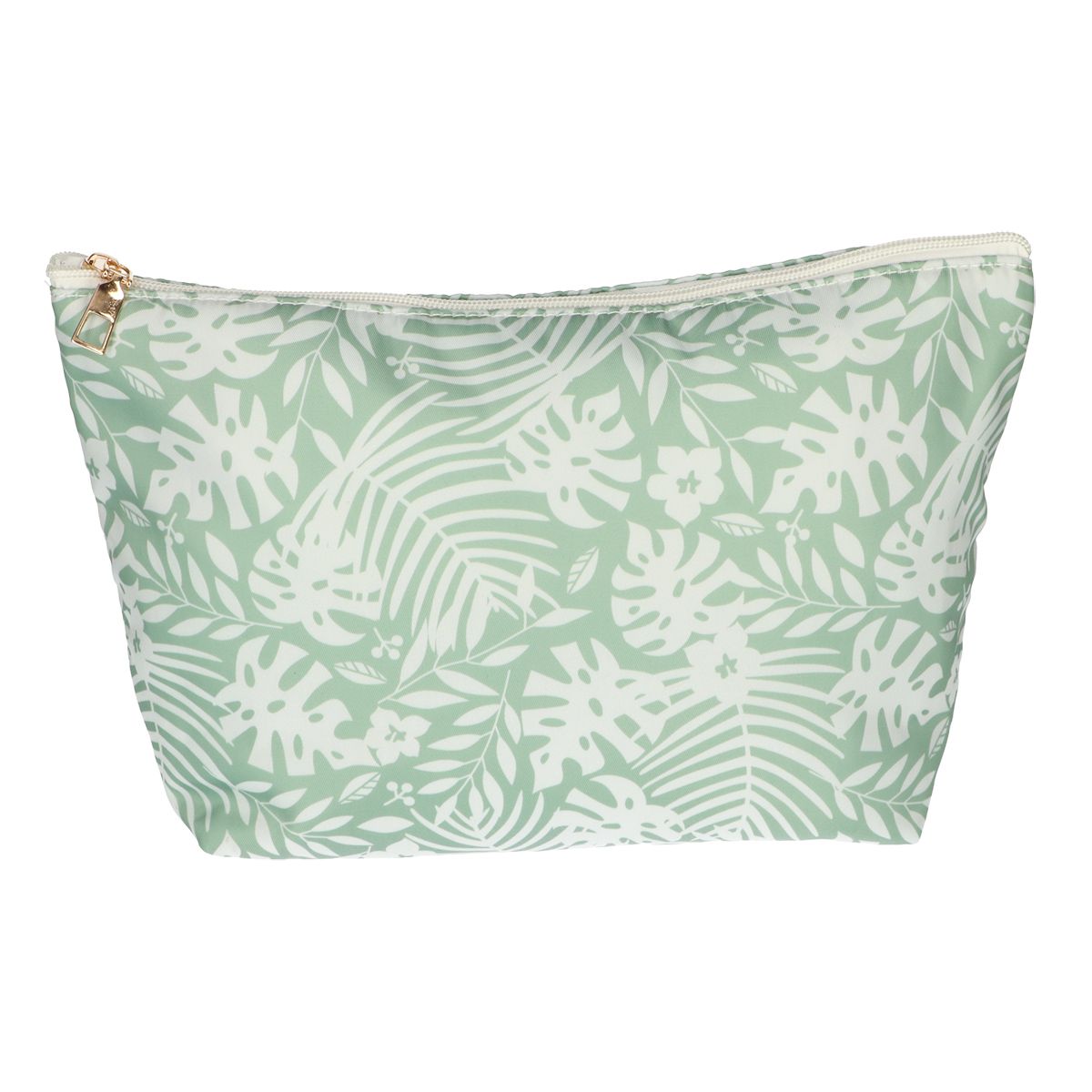 Traveller toilettas palm groen wit 30cm x 19.5cm