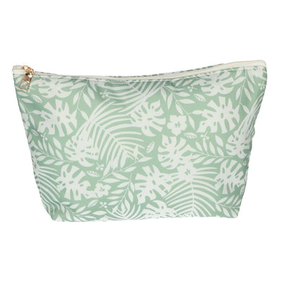 Sacca da toilette per viaggiatore palma verde bianco 30 cm x 19,5 cm