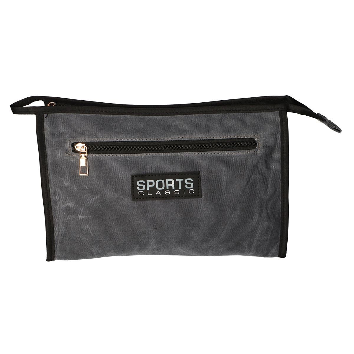 Traveller toilettas sports classic military grijs blauw 30cm x 24cm