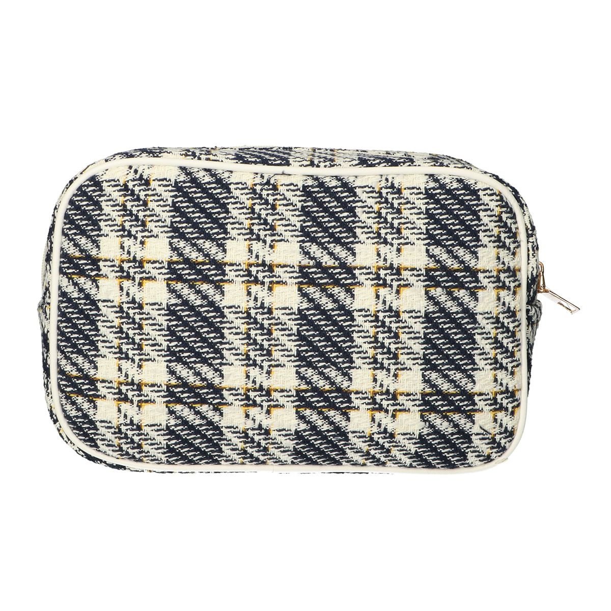 Traveller toilettas box tweed ruit 26x16cm