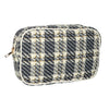 Traveller toilettas box tweed ruit 26x16cm