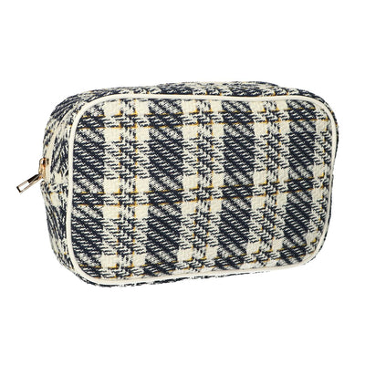Finestra in tweed della scatola della borsa da toilette per viaggiatore 26x16cm