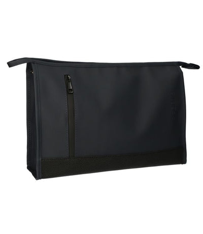 Borsa igienica per la toilette per viaggiatore fondo in gomma nero 35x24cm