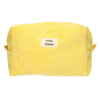 Traveller toilettas badstof sunny geel 21,5cm x 19cm