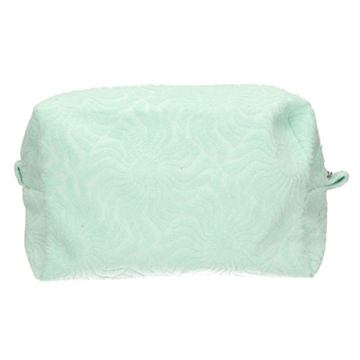 Traveler toiletry bag terry cloth sunny turquoise 21.5cm x 19cm