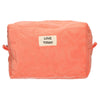 Beauty case da viaggio in spugna rosa sole 21,5 cm x 19 cm