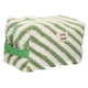 Neceser de viaje rizo raya verde 23cm x 13cm