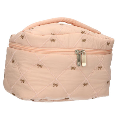 Beauty case da viaggio fiocchi salmone 24 cm x 17 cm