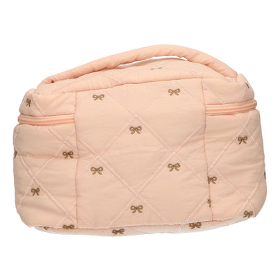 Beauty case da viaggio fiocchi salmone 24 cm x 17 cm