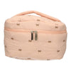 Traveller beautycase strikjes zalm 24cm x 17cm