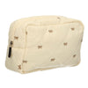 Trousse da viaggio con fiocchi beige 22 cm x 15 cm
