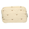 Trousse da viaggio con fiocchi beige 22 cm x 15 cm