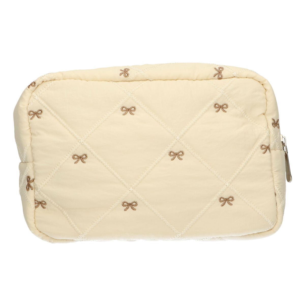 Trousse da viaggio con fiocchi beige 22 cm x 15 cm