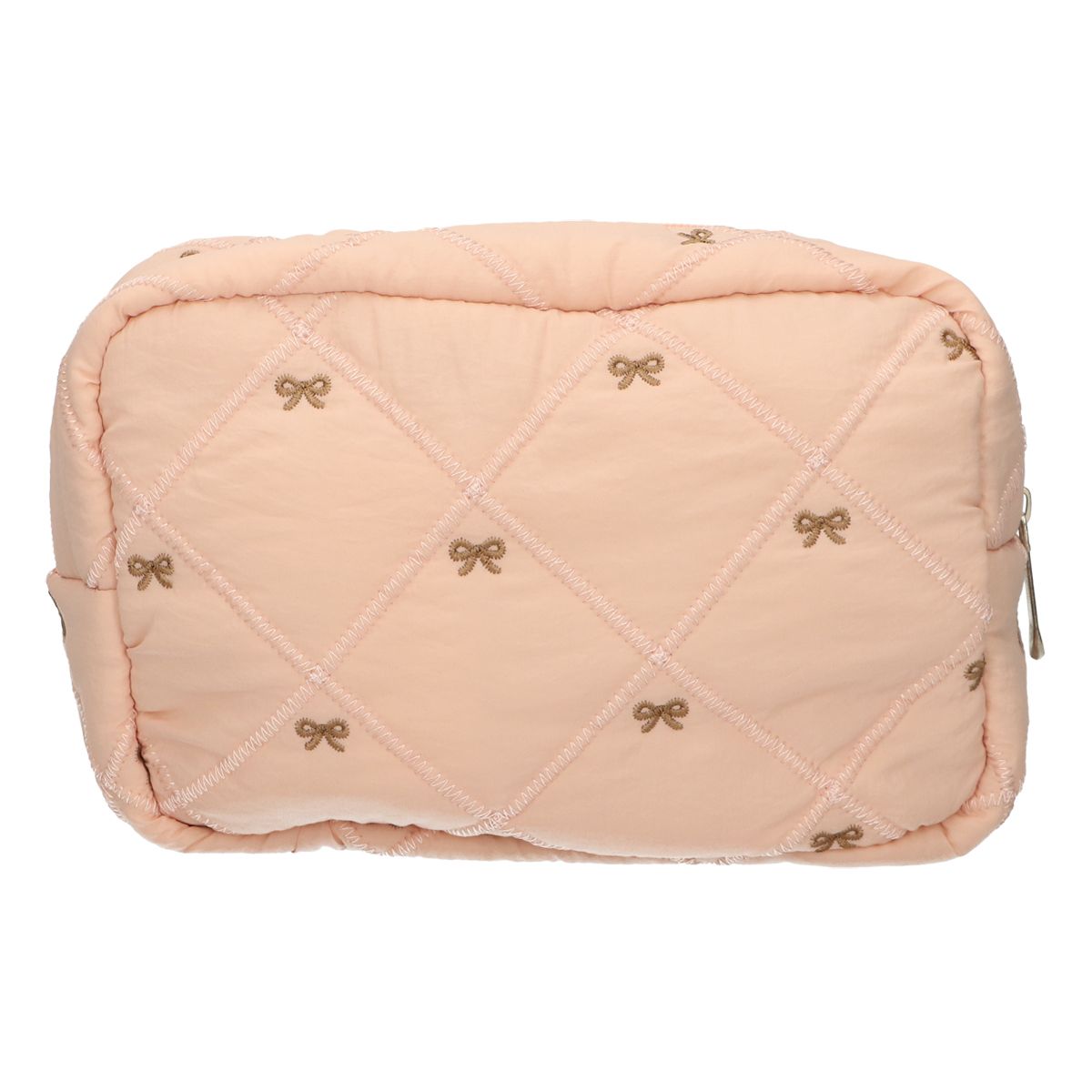 Trousse da viaggio con fiocchi color salmone 22 cm x 15 cm