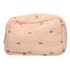 Trousse da viaggio con fiocchi color salmone 22 cm x 15 cm
