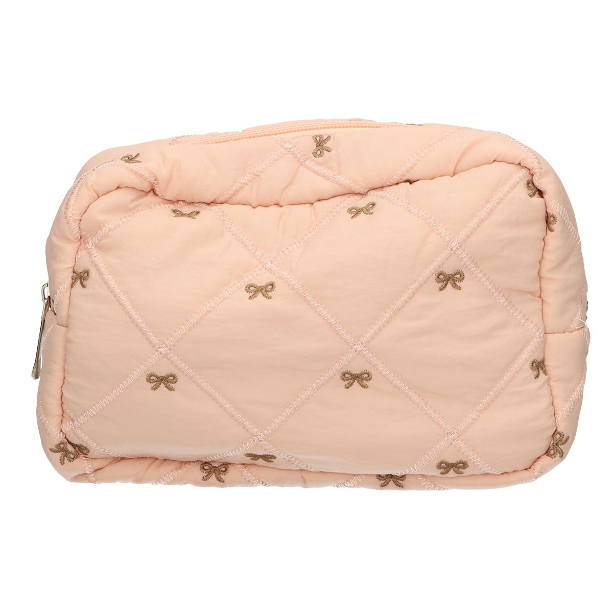 Trousse da viaggio con fiocchi color salmone 22 cm x 15 cm