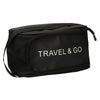 Borsa da toilette da viaggio Travel Go nera 15,5 cm x 13,5 cm