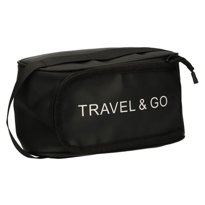 Borsa da toilette da viaggio Travel Go nera 15,5 cm x 13,5 cm