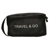 Borsa da toilette da viaggio Travel Go nera 15,5 cm x 13,5 cm
