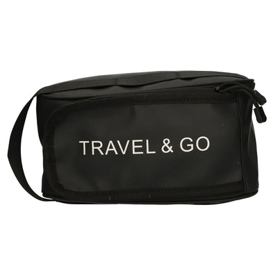 Borsa da toilette da viaggio Travel Go nera 15,5 cm x 13,5 cm