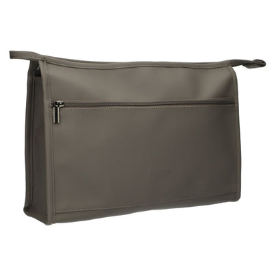 Borsa da toilette da viaggio sportiva impermeabile grigia 35 cm x 22,5 cm