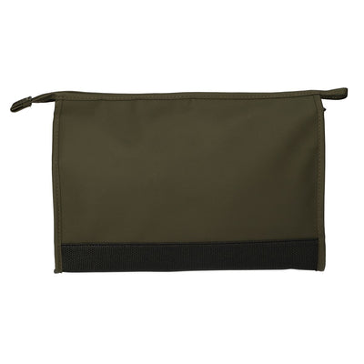 Beauty case da viaggio fondo in gomma verde scuro 30 cm x 19,5 cm