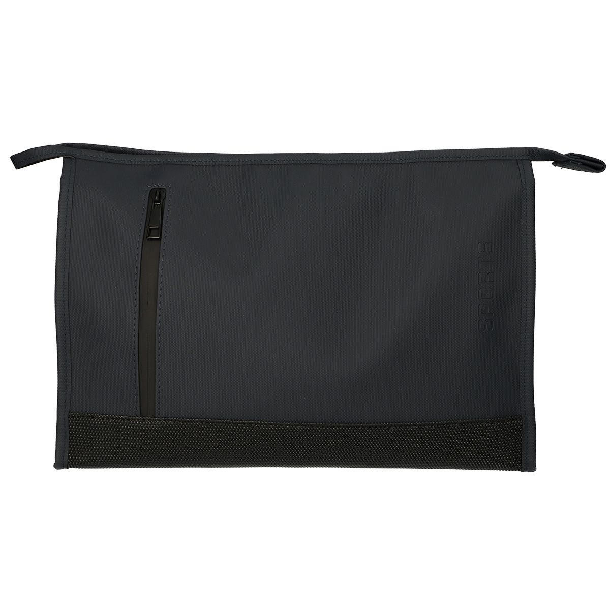 Traveller toilettas rubberen bodem donkerblauw 30cm x 19,5cm