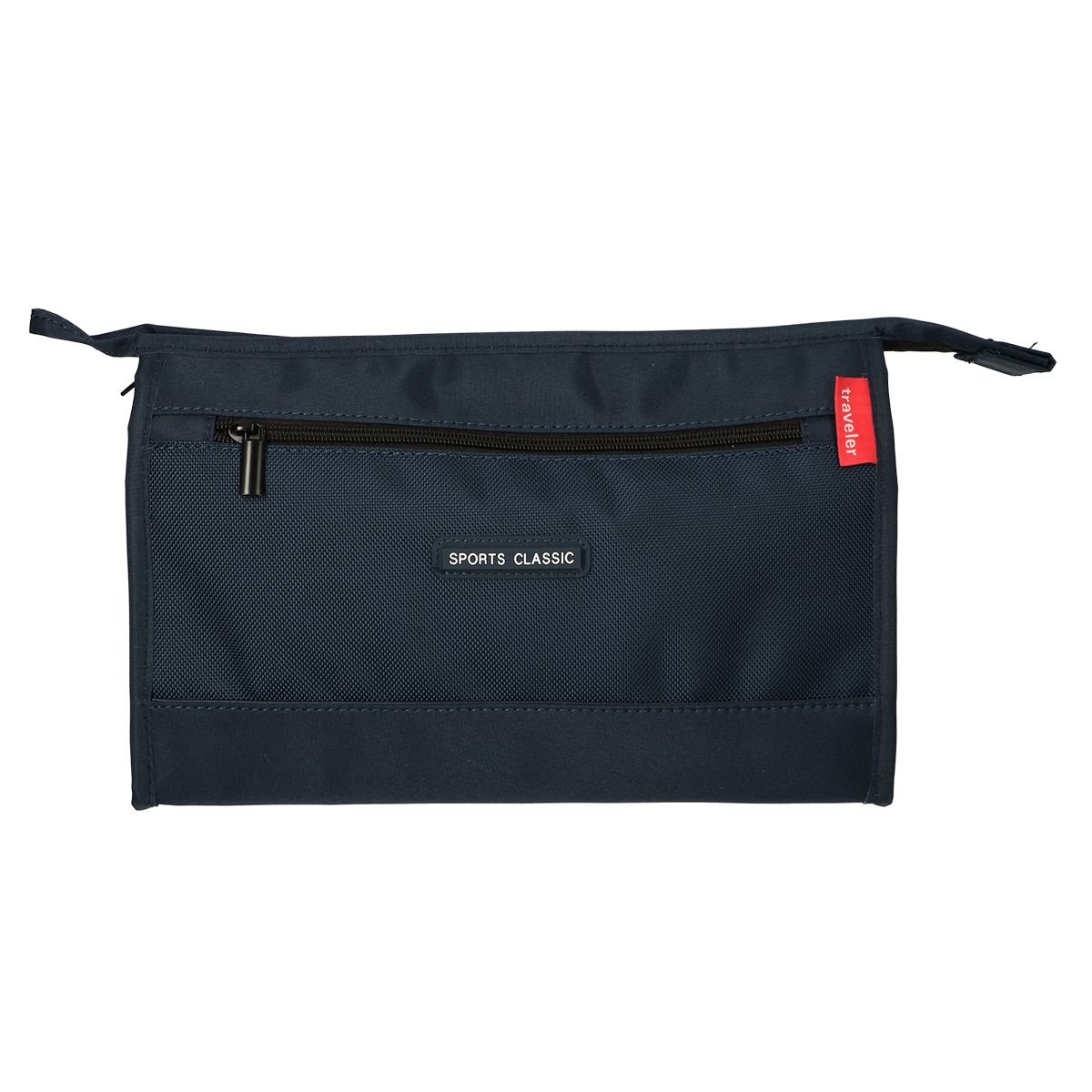 Neceser de viajero deportivo para hombre clásico azul oscuro 35cm x 24cm