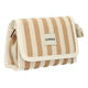 Bolso de viaje con espejo verano caqui a rayas 17cm x 11cm