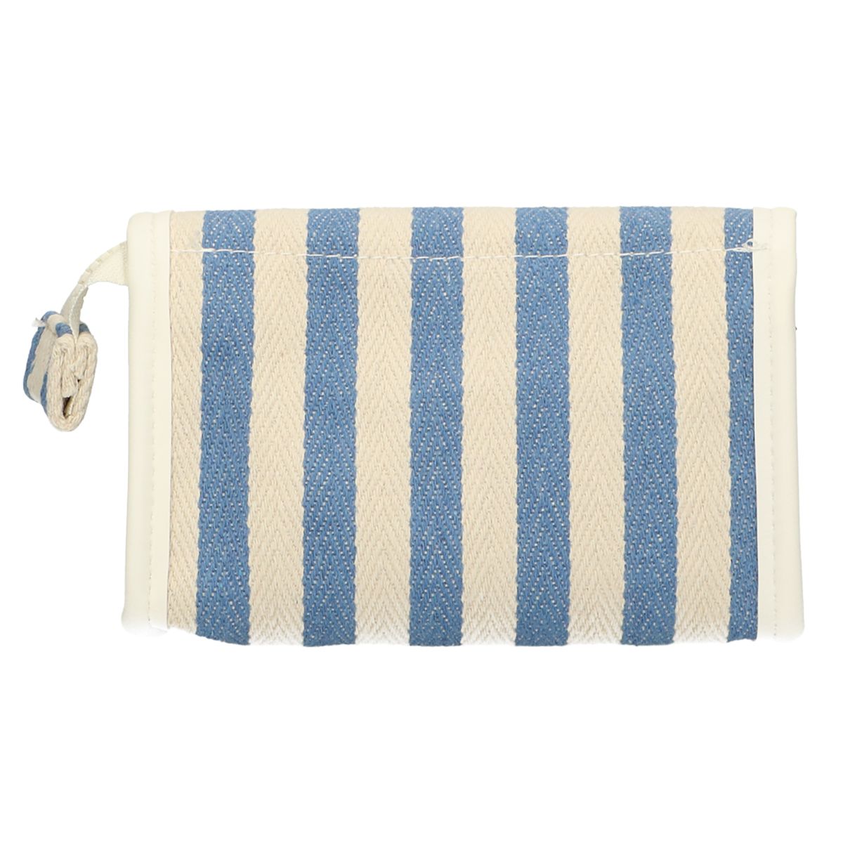 Traveller spiegeltas summer blauw gestreept 17cm x 11cm