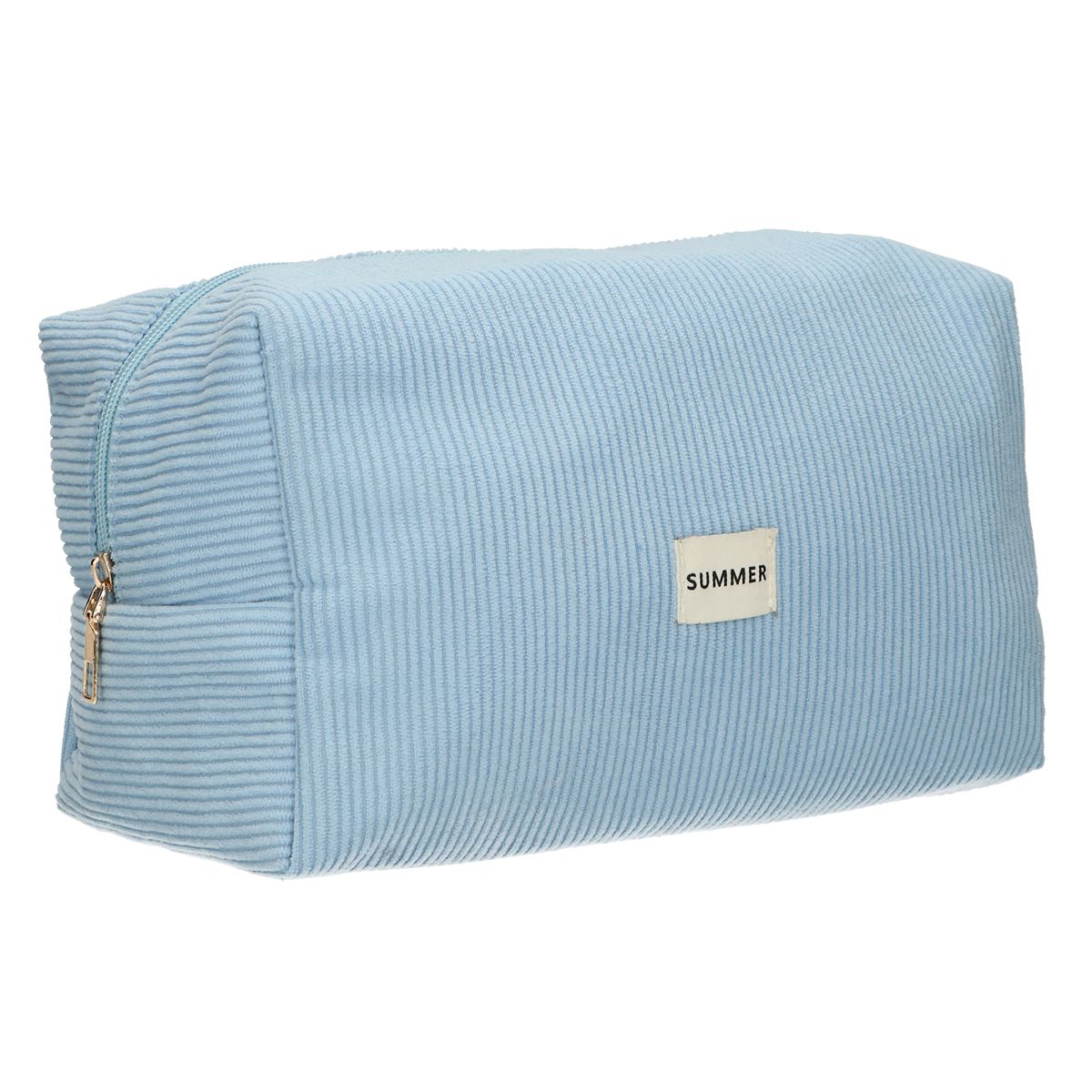 Neceser de viaje costilla impermeable azul 24,5cm x 18,5cm