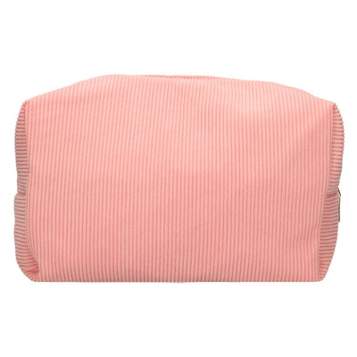 Beauty case da viaggio rib impermeabile rosa 24,5 cm x 18,5 cm