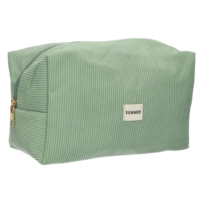 Neceser de viaje costilla impermeable verde menta 24,5cm x 18,5cm