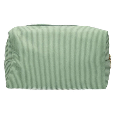 Beauty case da viaggio rib impermeabile verde menta 24,5 cm x 18,5 cm