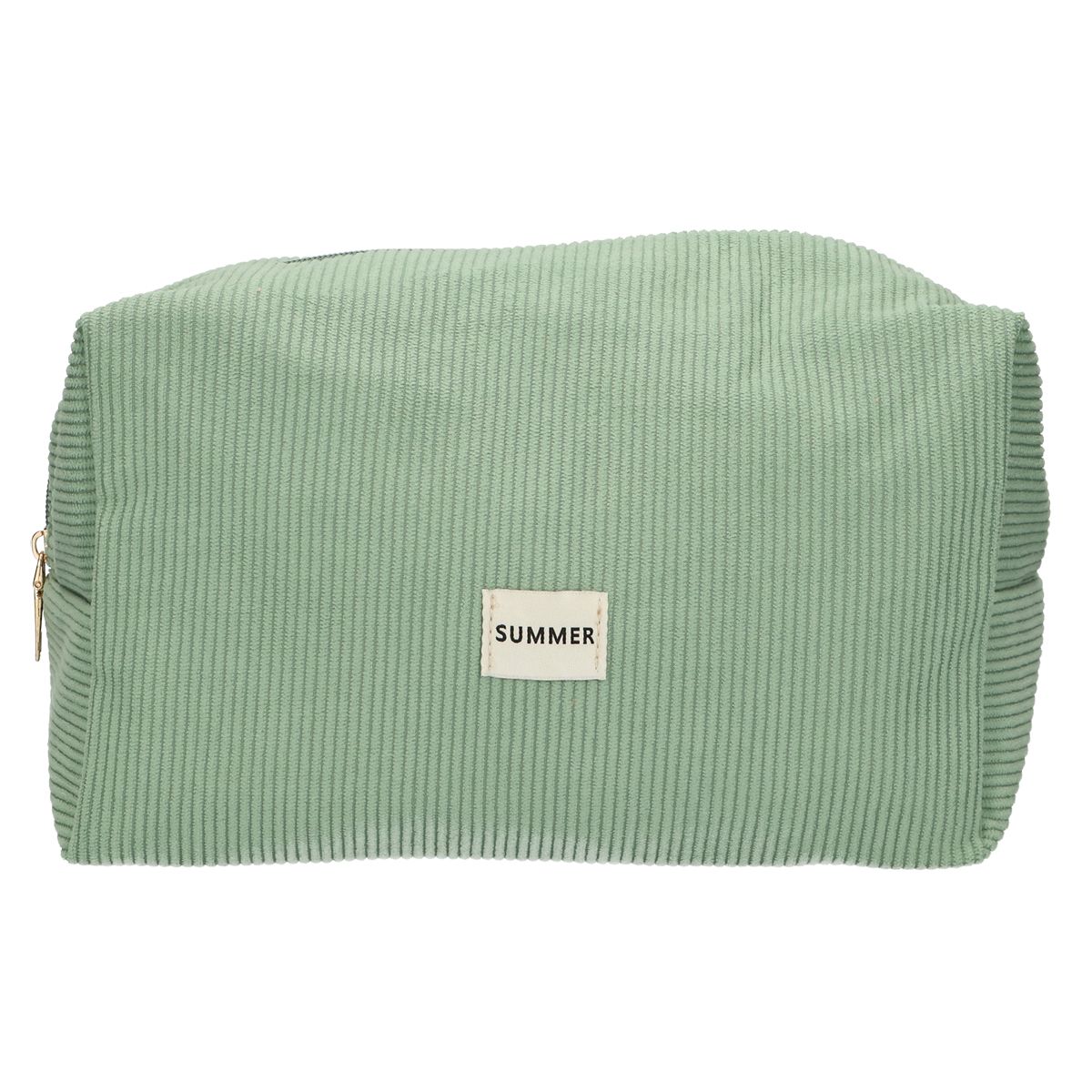 Neceser de viaje costilla impermeable verde menta 24,5cm x 18,5cm