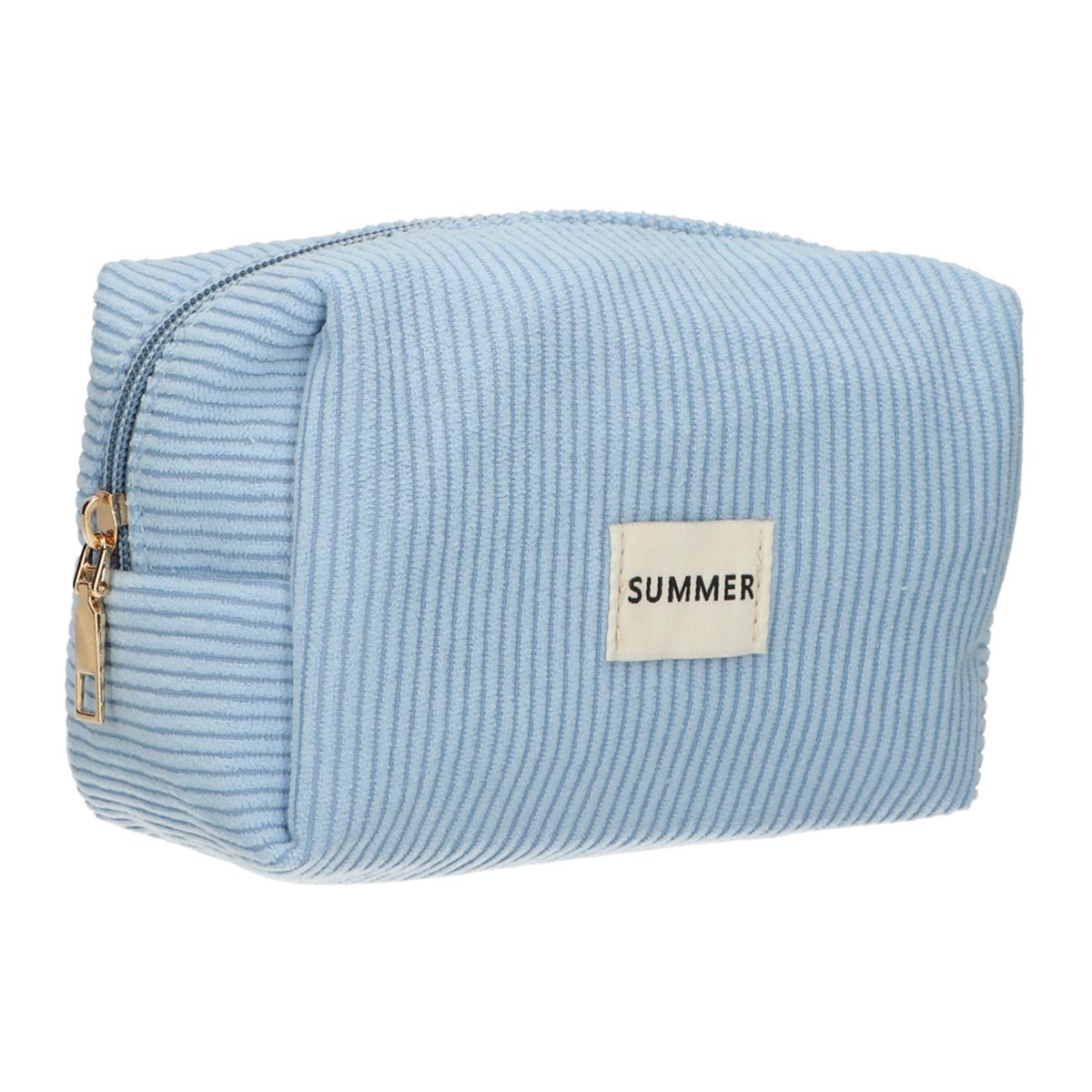 Neceser de viaje costilla impermeable azul 20cm x 11,5cm