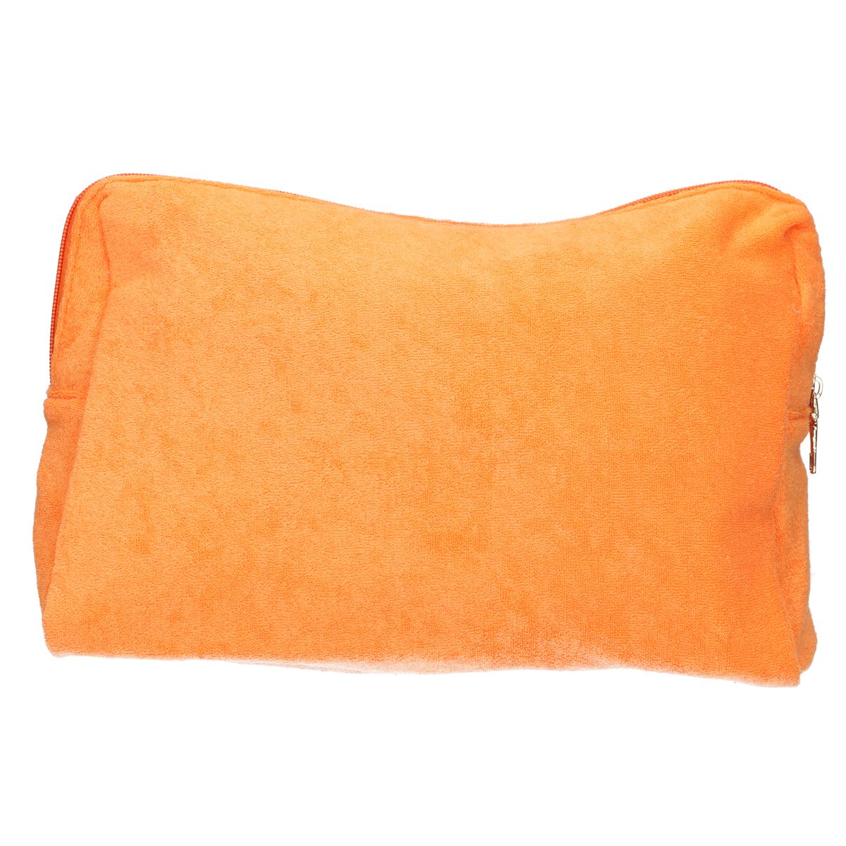 Traveller toilettas badstof oranje 28cm x 20cm