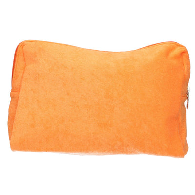 Beauty case da viaggio in spugna arancione 28 cm x 20 cm
