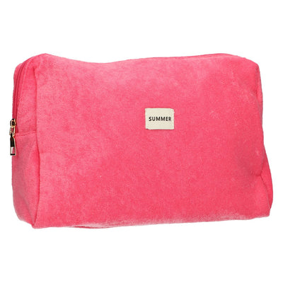 Beauty case da viaggio in spugna rosa 28 cm x 20 cm