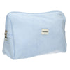 Traveller toilettas badstof blauw 28cm x 20cm