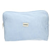 Traveller toilettas badstof blauw 28cm x 20cm