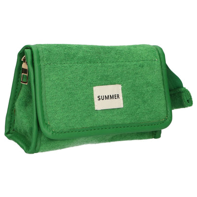 Borsa per specchio da viaggio in spugna verde 16,5 cm x 12 cm