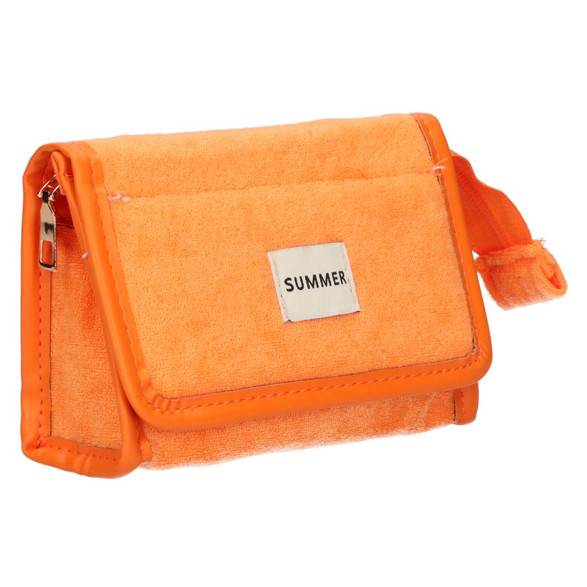 Borsa per specchio da viaggio in spugna arancione 16,5 cm x 12 cm