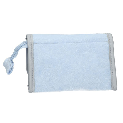 Borsa per specchio da viaggio in spugna blu 16,5 cm x 12 cm